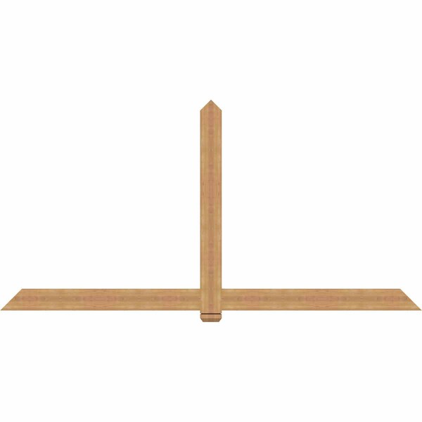 Ekena Millwork Eugene Smooth Timber Gable Bracket, Western Red Cedar, 108"W x 54"H x 1 1/2"D x 5 1/2"F, 12/12 Pitch GBW108X54X0206EUG00SWR - main
